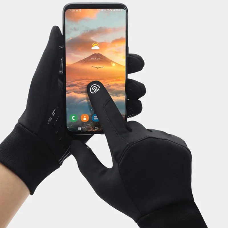 Зимние велосипедные перчатки защита от брызг воды уличные спортивные теплые с