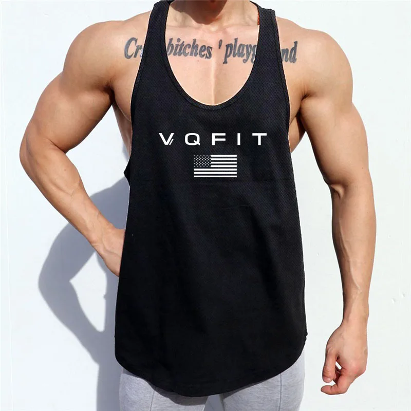 

New Mesh Workout Men's Tank Top Muscle Singlets Fashion Sports Sleeveless Fitness Gym Clothing Quick-drying Stretch Vest