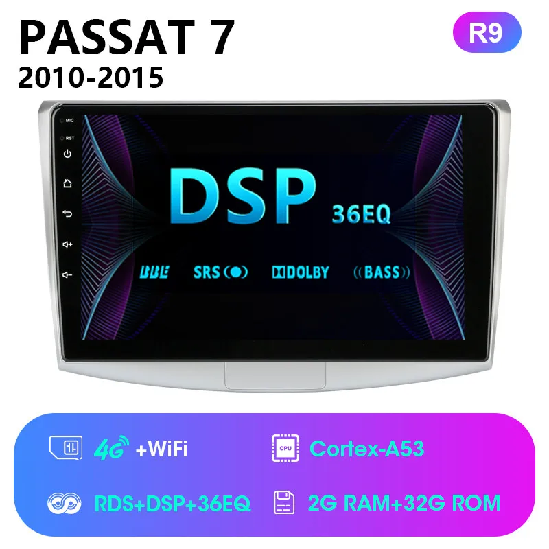4G WiFi RDS DSP HiFi Android 8,1 автомобильный Радио мультимедийный плеер для VW Volkswagen Passat B7 B6 Magotan CC 2010- 2 Din Авторадио gps навигация RDS - Цвет: 4G WiFi RDS DSP HiFi