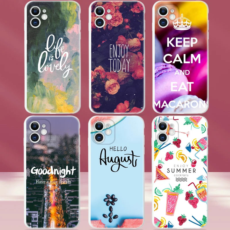 

Colored Letters Phone Cases For iPhone 12 11 Pro MAX Mini X XS XR 8 7 6S 6 Plus For Apple 12 11 Pro MAX SE 2020 Coque Funda
