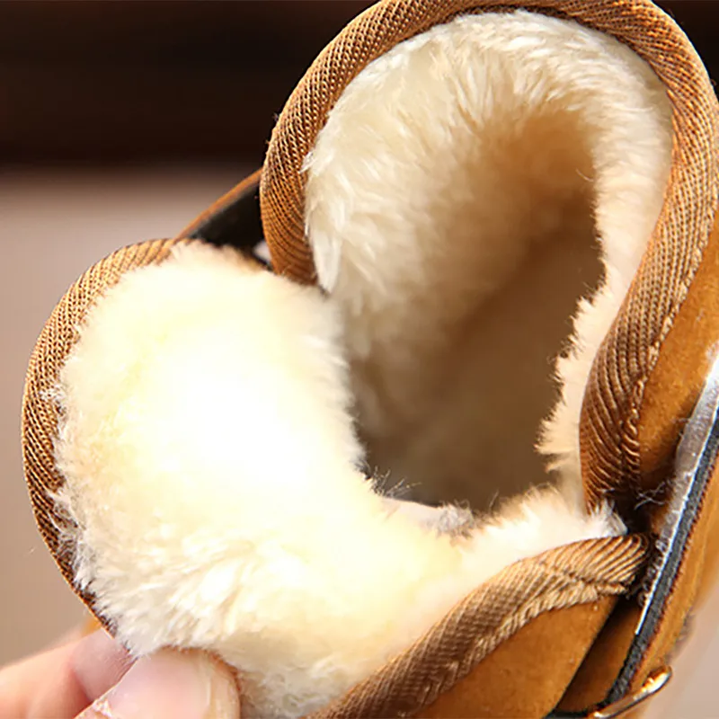 Детская обувь для малышей детские зимние теплые ботинки снега плюшевая на