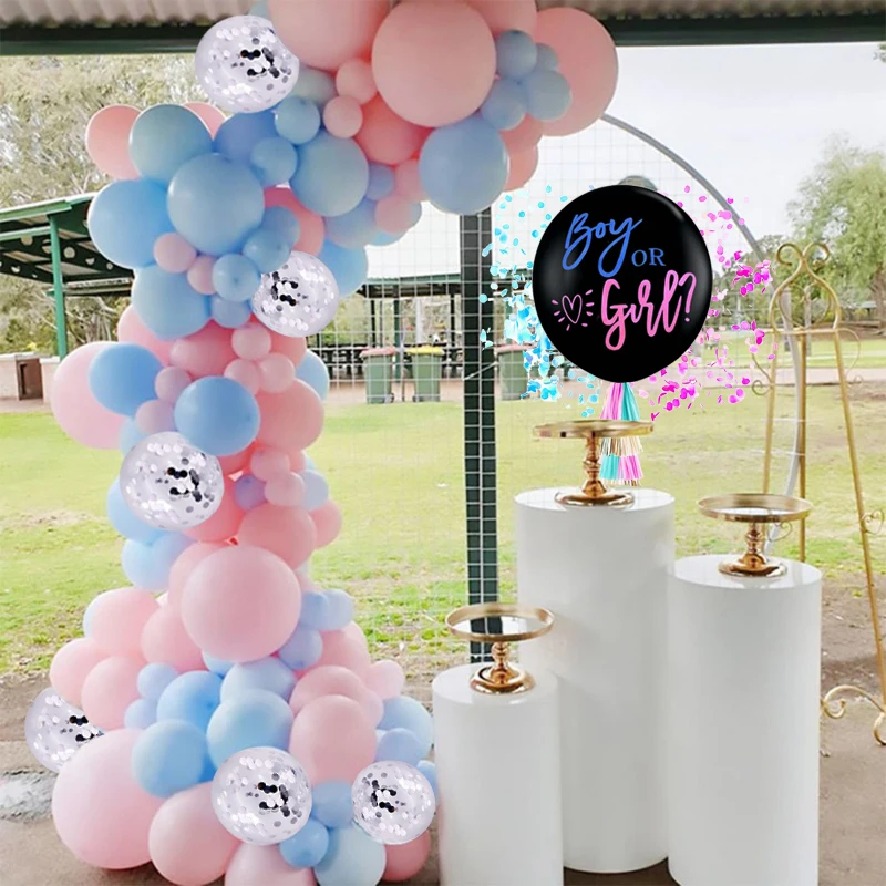 

88 Stks/set 36 Inch Jongen Meisje Roze En Blauw Ballon Boog Macaron Geslacht Onthullen Ballon Partij Decoratie Benodigdheden