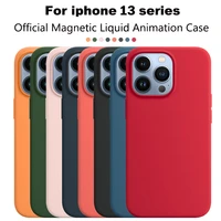 11 original for apple liquid silicone tpu magnetic case for iphone 13 pro max 13 mini case wireless charging drop protect cover