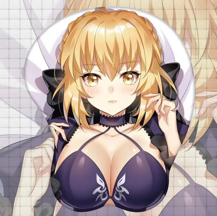 Мягкий гелевый игровой коврик для мыши Fate Stay Night 3d фигурка саблей девочек с аниме