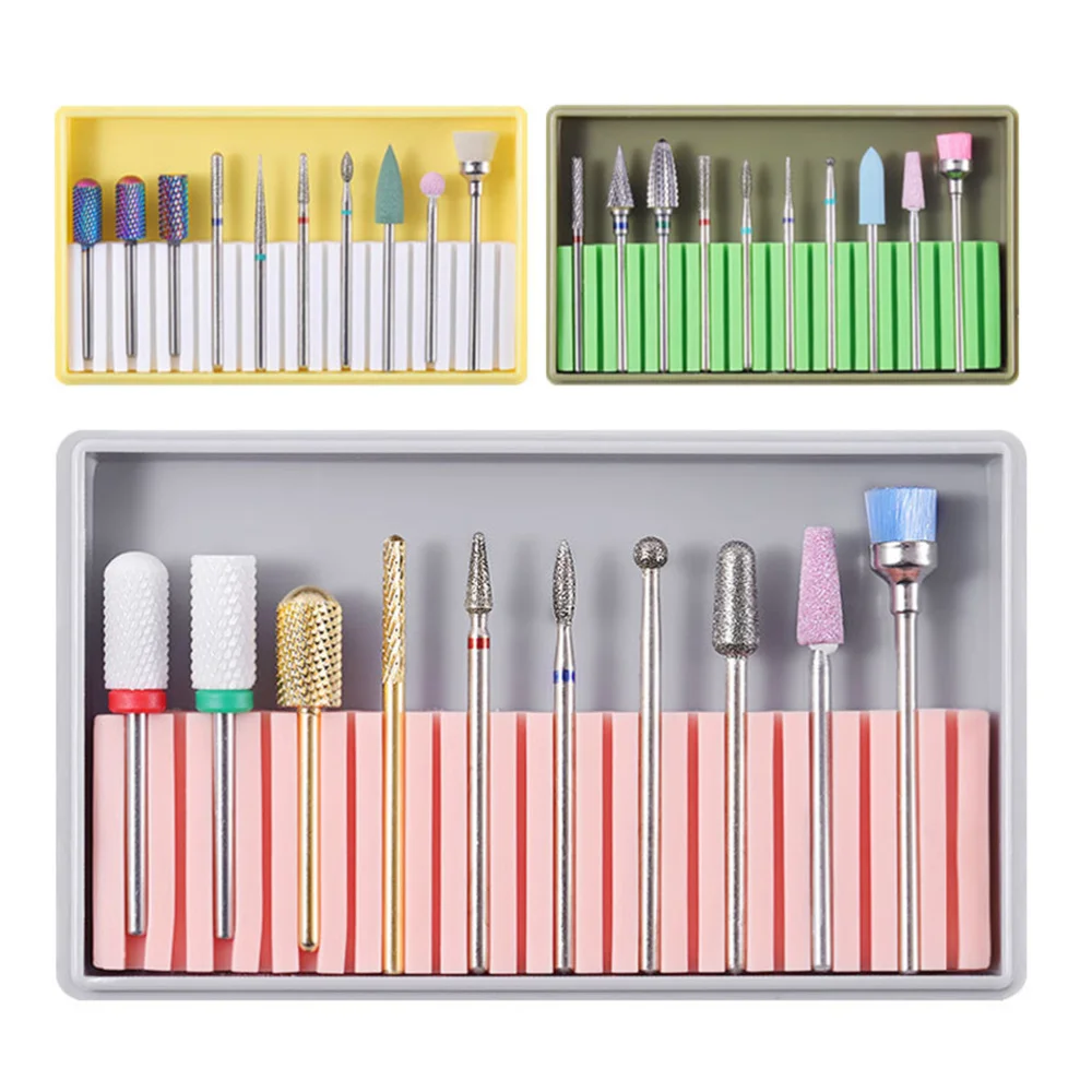 

1 Set of Nail Drill Bits Professional Ceramic Electric Nail Polishing Machine Grinding Head (Yellow)