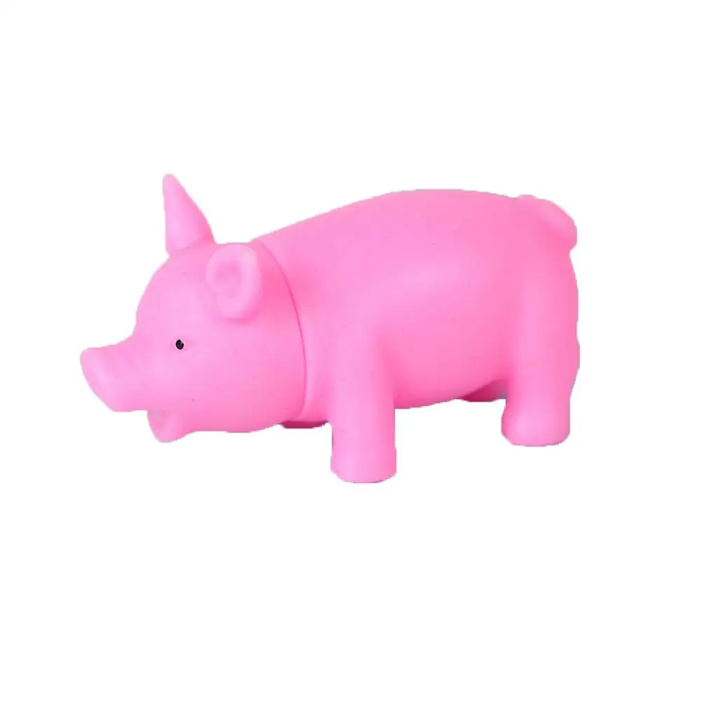 

8.5cm Funny Pig Squeeze Toy Squeaky Sound Squeaker PVC Pig Toys Gor Adult Kids Antistress Vent Decompression Toy