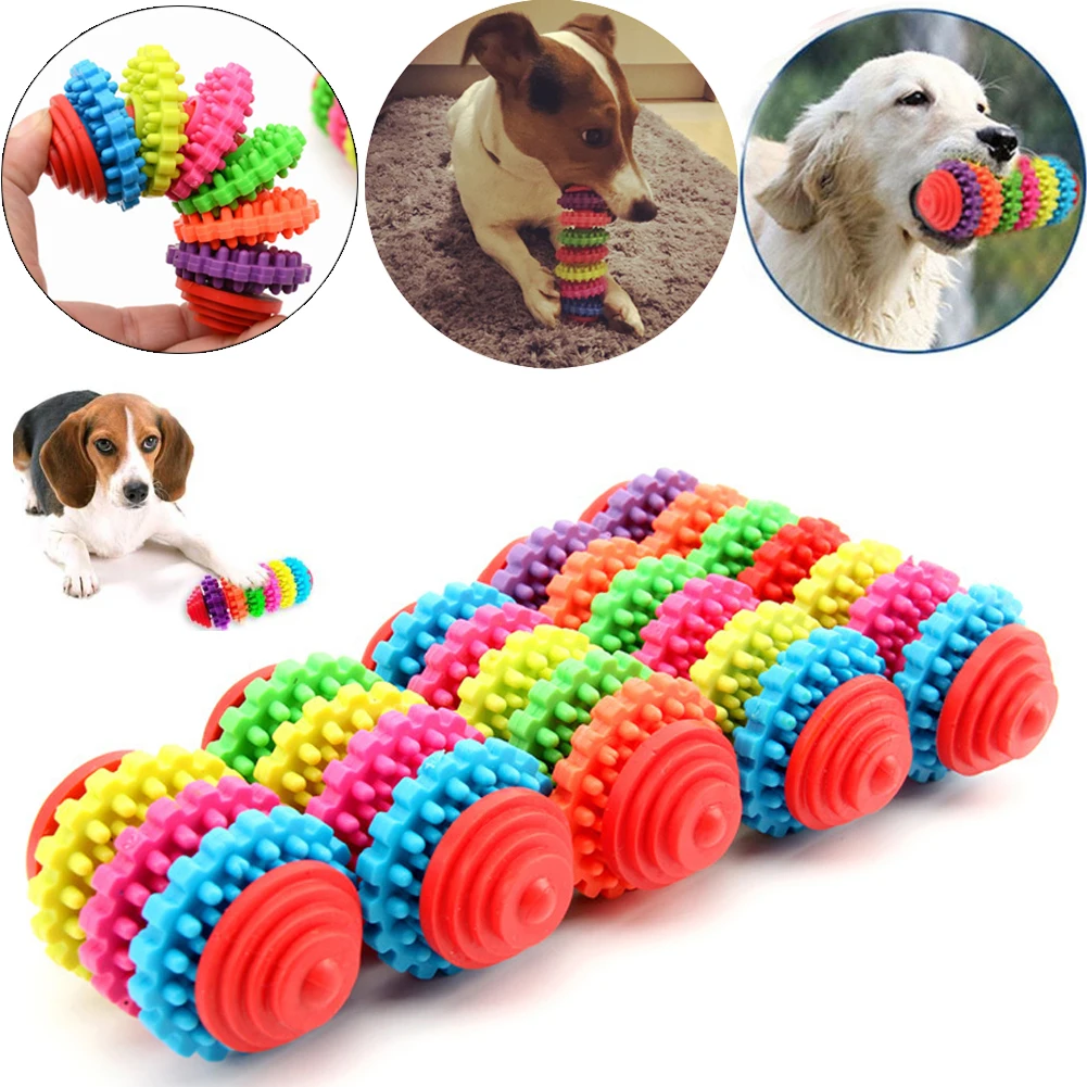 Жевательные игрушки для питомцев красочная Прочная резиновая зубчатая игрушка