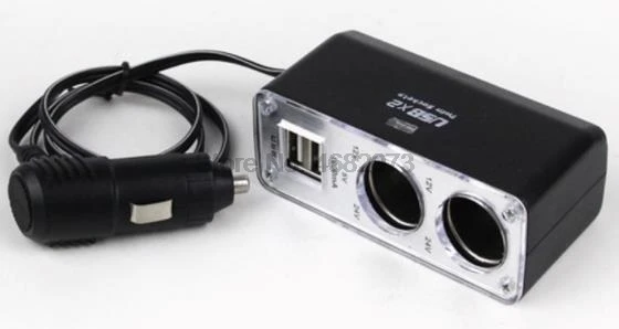 От DHL или Fedex 200 шт. двойной USB Порты и разъёмы 2 Way Авто розетка для автомобильного