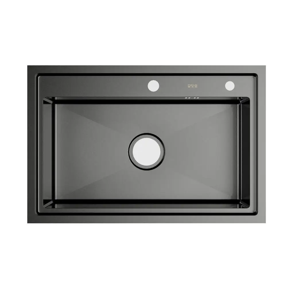 Kitchen sink blackening type X kitchen black nerving steel with vegetable wash mount | Sinks