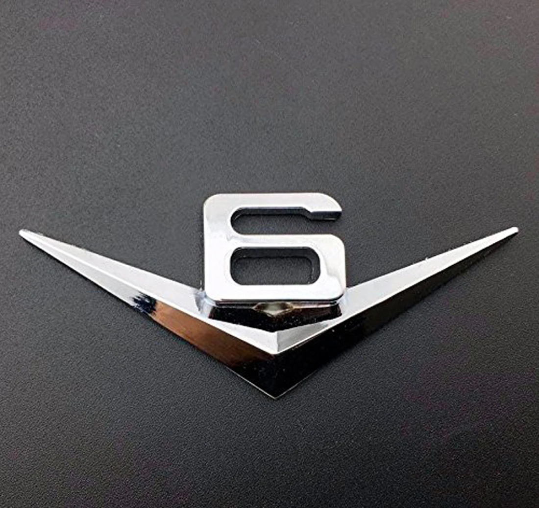 Металлический 3D-дисплей DSYCAR V6 для двигателя автомобильная наклейка эмблема