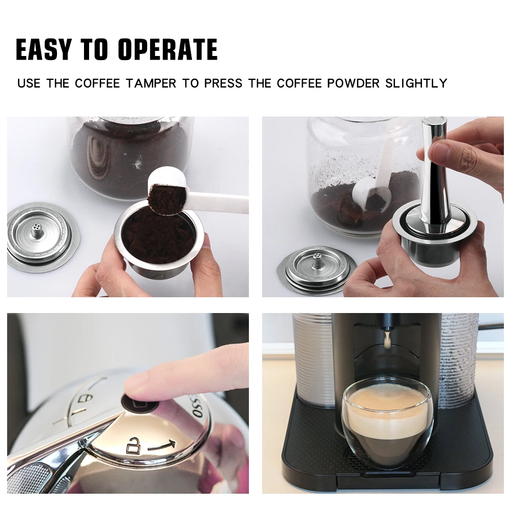 Многоразовые стальные капсульные фильтры ICafilas для кофе Nespresso Vertuo 230/70 мл|Фильтры