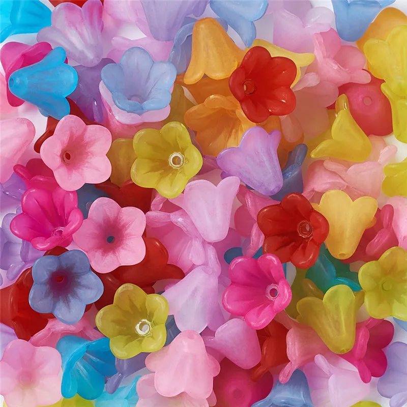 100 шт. зеркальные Матовые акриловые шапочки для бусин Концевики изготовления