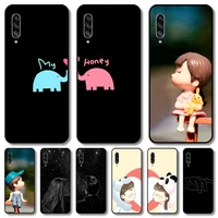 lovely couple phone case hull for samsung galaxy m 10 20 21 31 30 60s 31s black shell art cell cover tpu