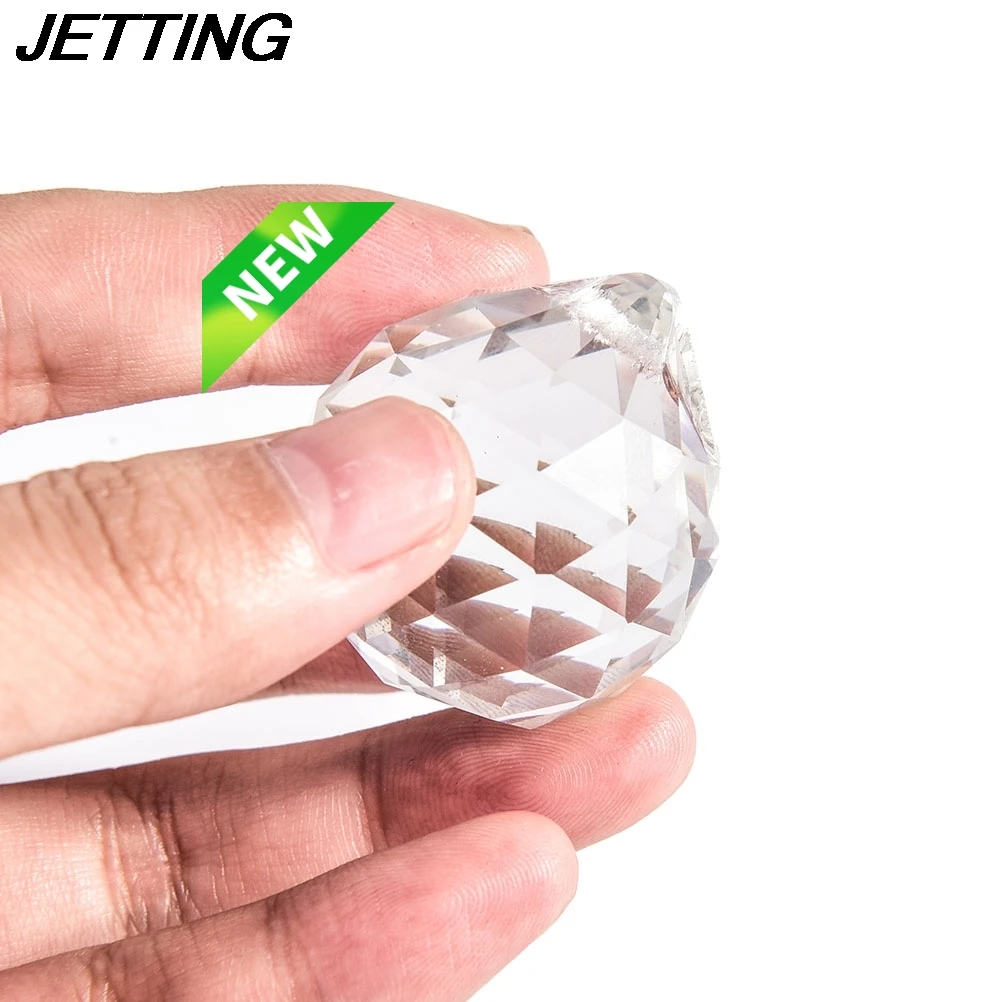 

Clear 20/30/40mm Crystal Ball Prism Faceted Glass Chandelier Crystal Parts Hanging Pendant Lighting Ball Suncatcher Home Decor