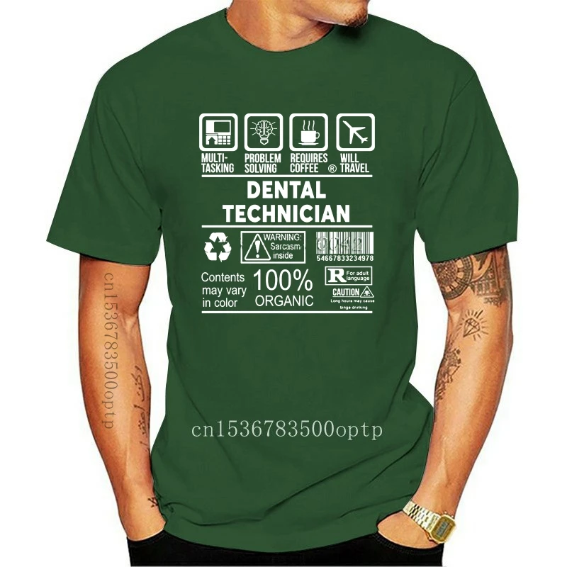 New Dental Technician T-shirt For Men Plus Size Cotton Team Tee Shirt 4XL 5XL 6XL Camiseta