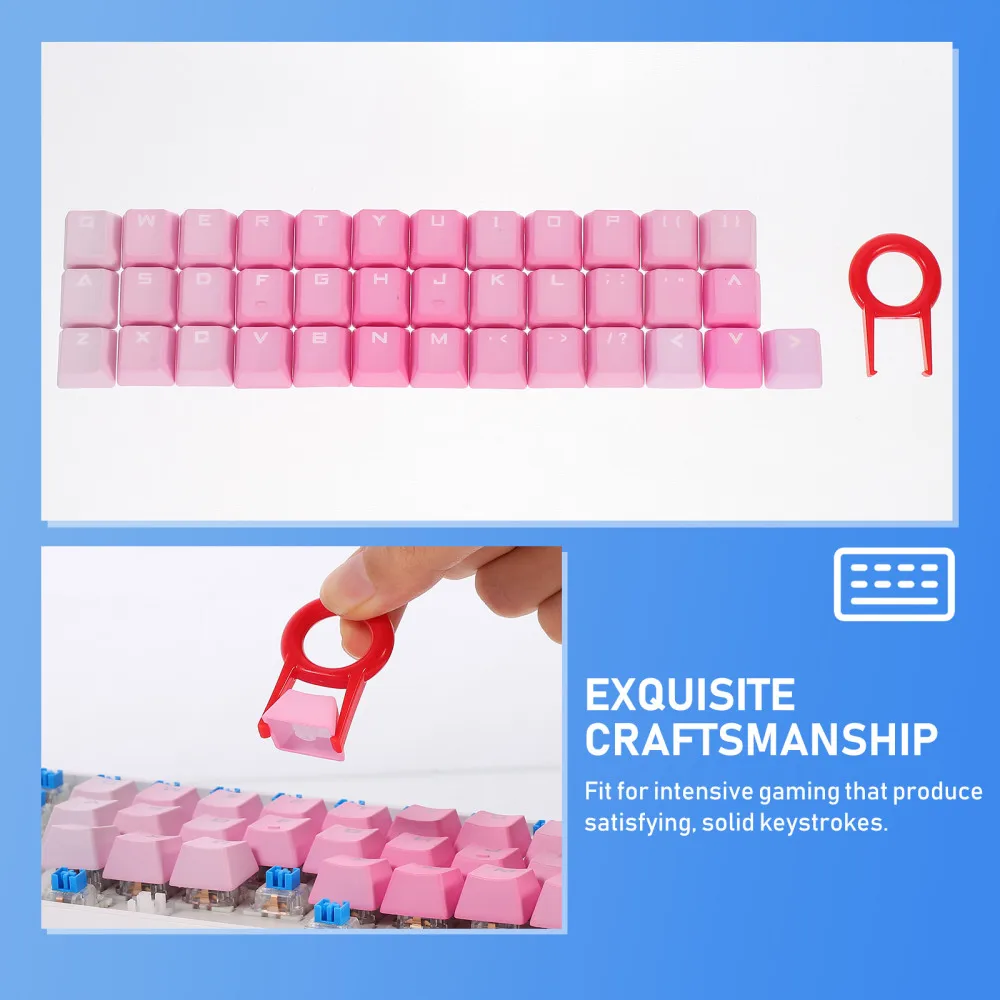 

1 set of Computer Keyboard Keycaps Replace Keycaps Kits Chic Keyboard Key Caps