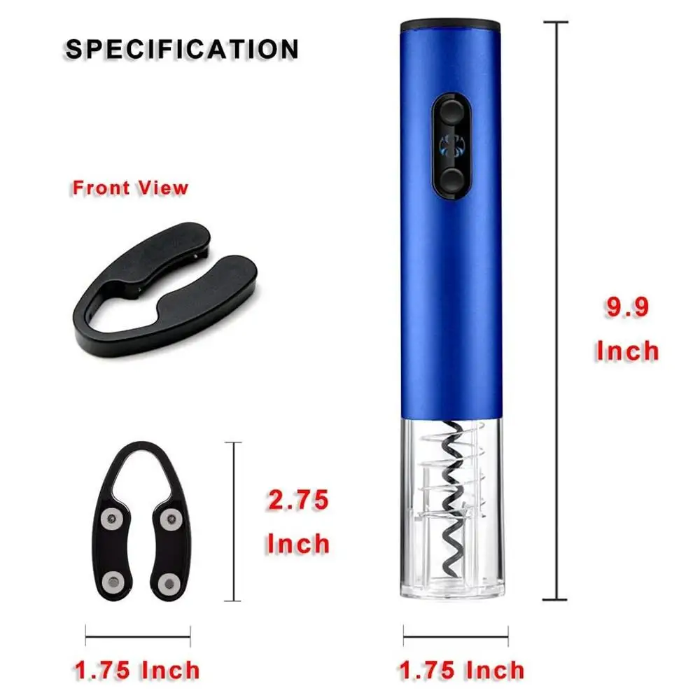 

Rechargeable Electric Wine Opener with Foil Cutter and Charger Battery Powered Automatic Bottle Opener/Corkscrew Bar Accessories