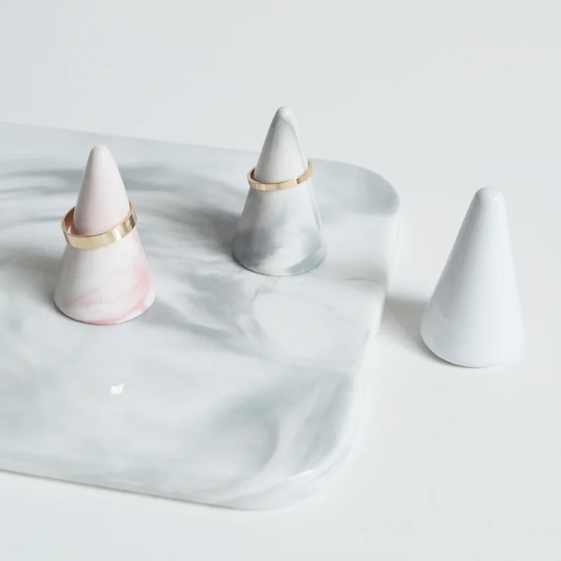 Ceramic Ring Stand Tower for Jewelry Conical Display Engagement | Украшения и аксессуары