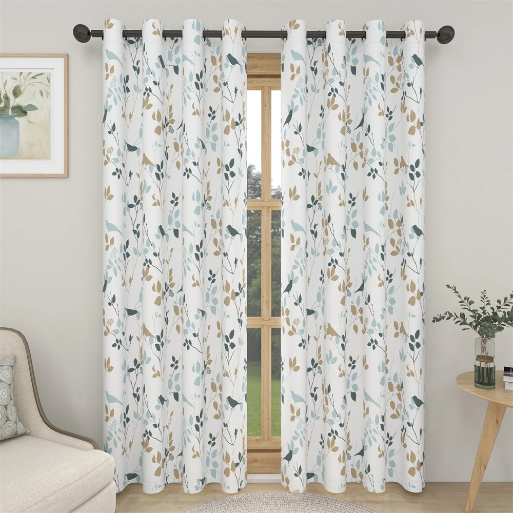 

NICETOWN 1 шт. затемненные шторы цветущие ветви для гостиной современные затемненные оконные шторы для спальни