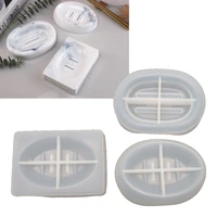 13pcs handmade soap box silicone mold soap dish tray resin casting mold epoxy resin ring dish holders resin soap tray molds