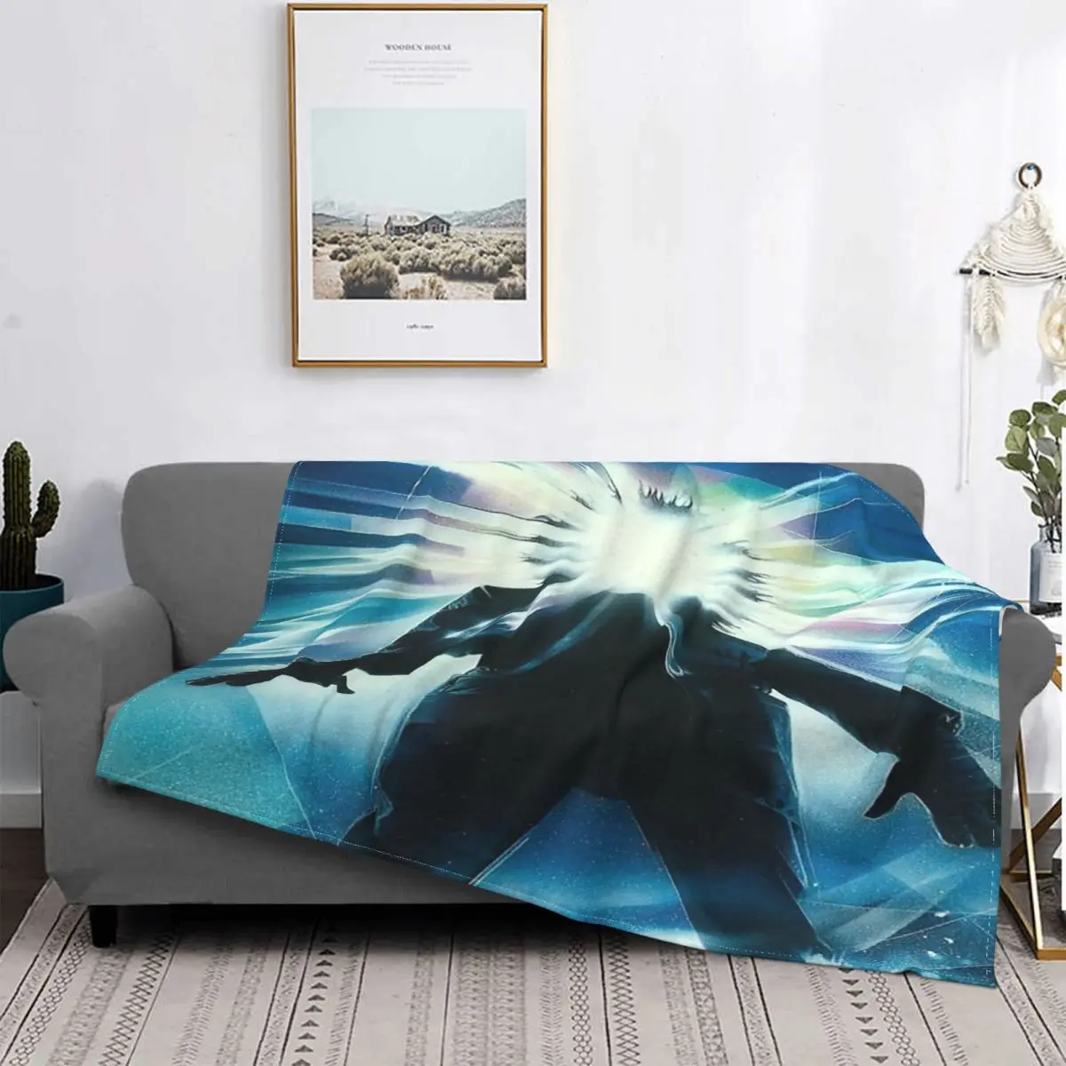 

The Thing-colcha a cuadros para cama, manta de verano de película 8, 1982, 135