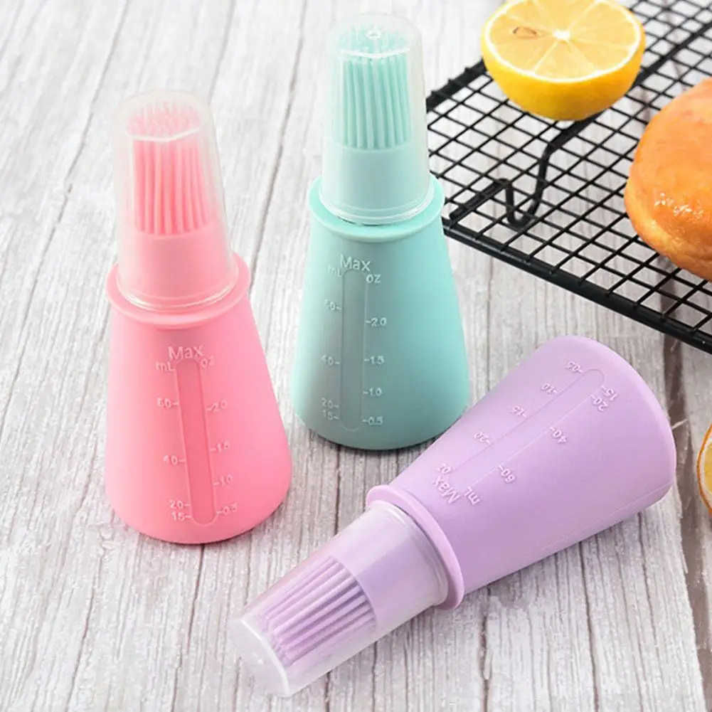 

BBQ Portable Silicone Oil Bottle Brush Barbecue Baking Tool Kitchen Gadgets Accessories High Temperature Oil Brush