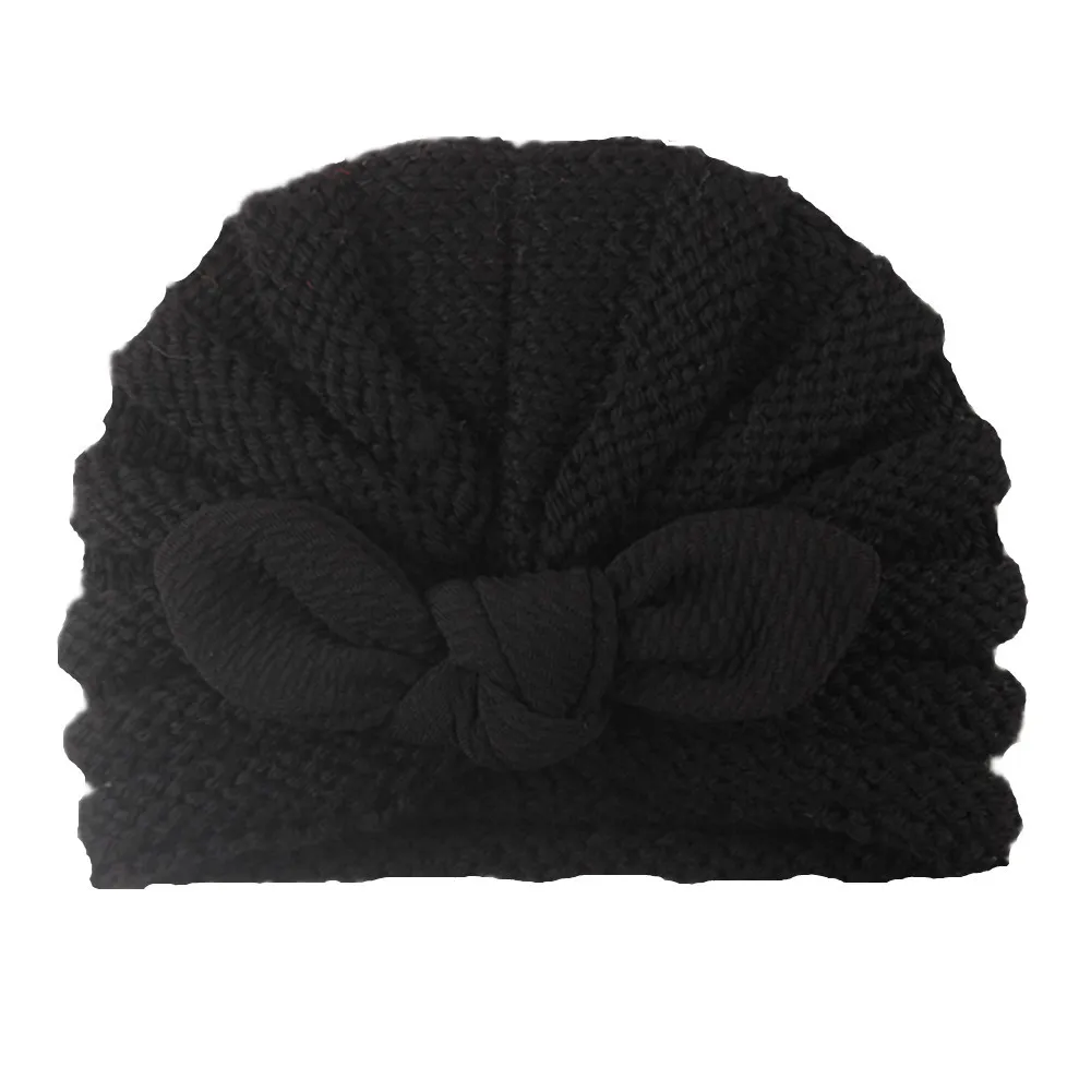 Новинка 2020 года Вязаная шапка для малышей Зимняя девочек с кроличьими ушками