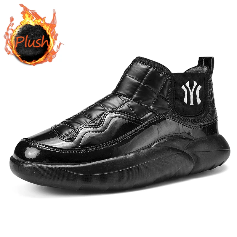 

Зимняя походная обувь, мужские плюшевые зимние ботинки, мужские меховые уличные ботинки, женские зимние походные ботинки на резиновой подо...