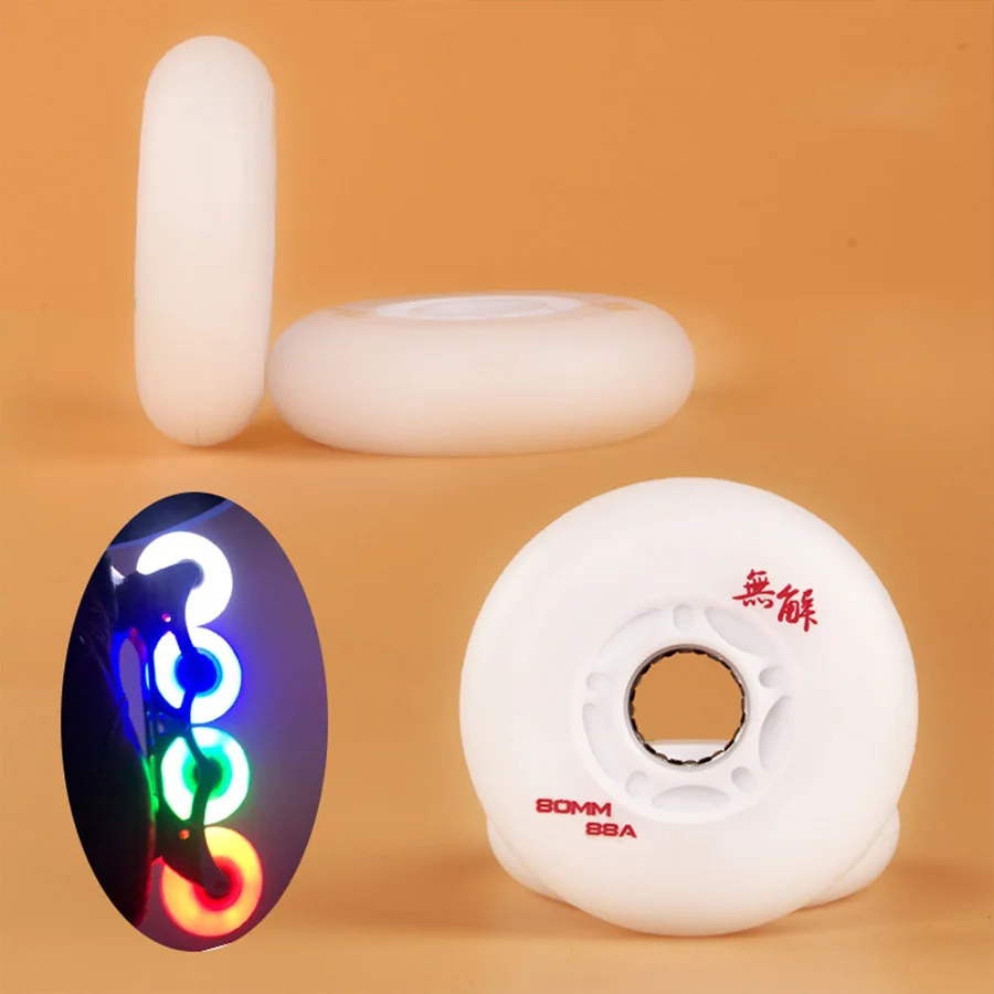 Светящисветодиодный светодиодные колеса для роликовых коньков JK твердость 88A