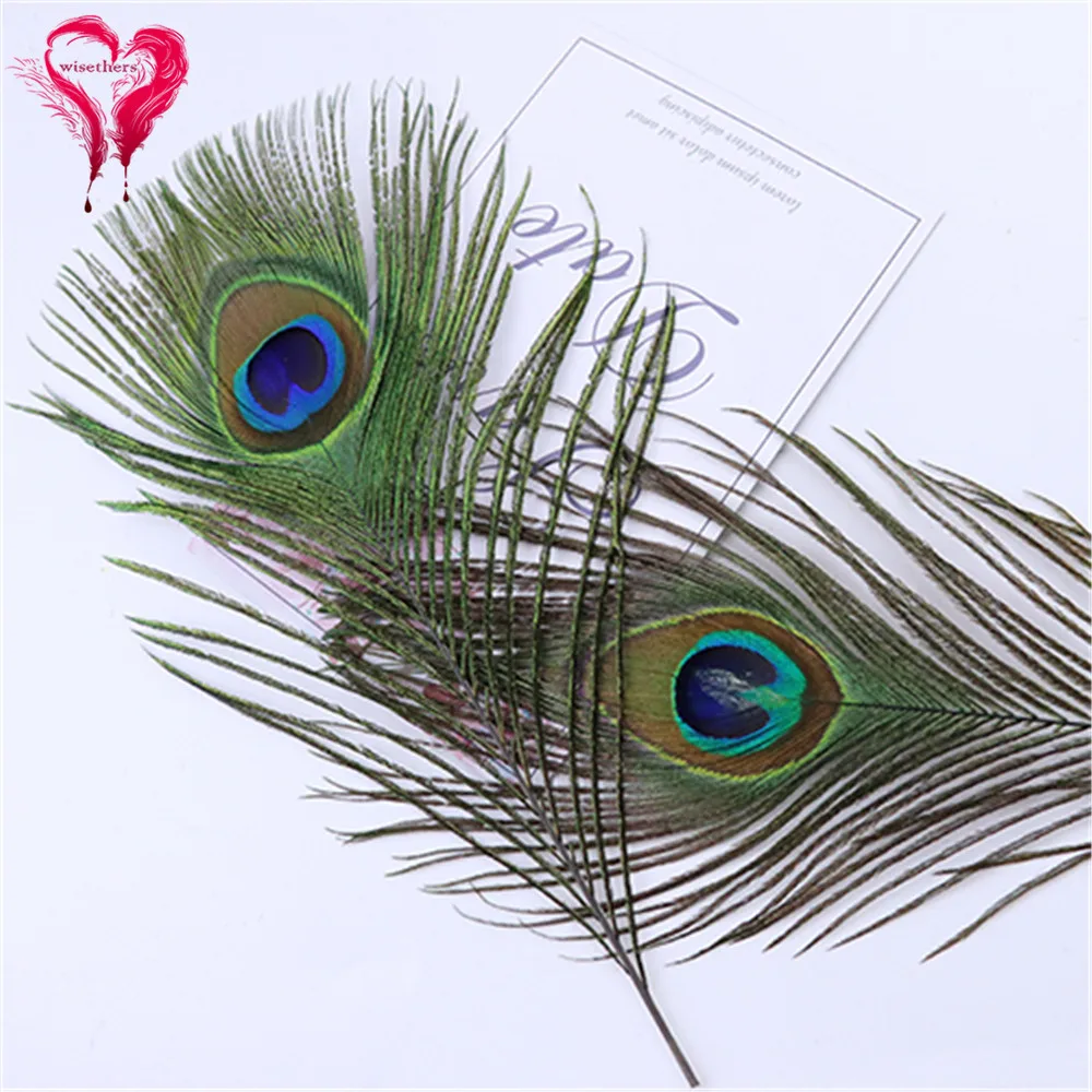 Натуральные декоративные перья Павлиньего хвоста длина 25 30 см 20 шт./лот для