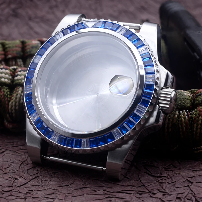 

Blue Zircon Bezel insert Dive Watch Case Fit NH35 NH36 Movement For Seiko SK007 SKX009 SKX171 SKX011 40mm Case for Men's Watches