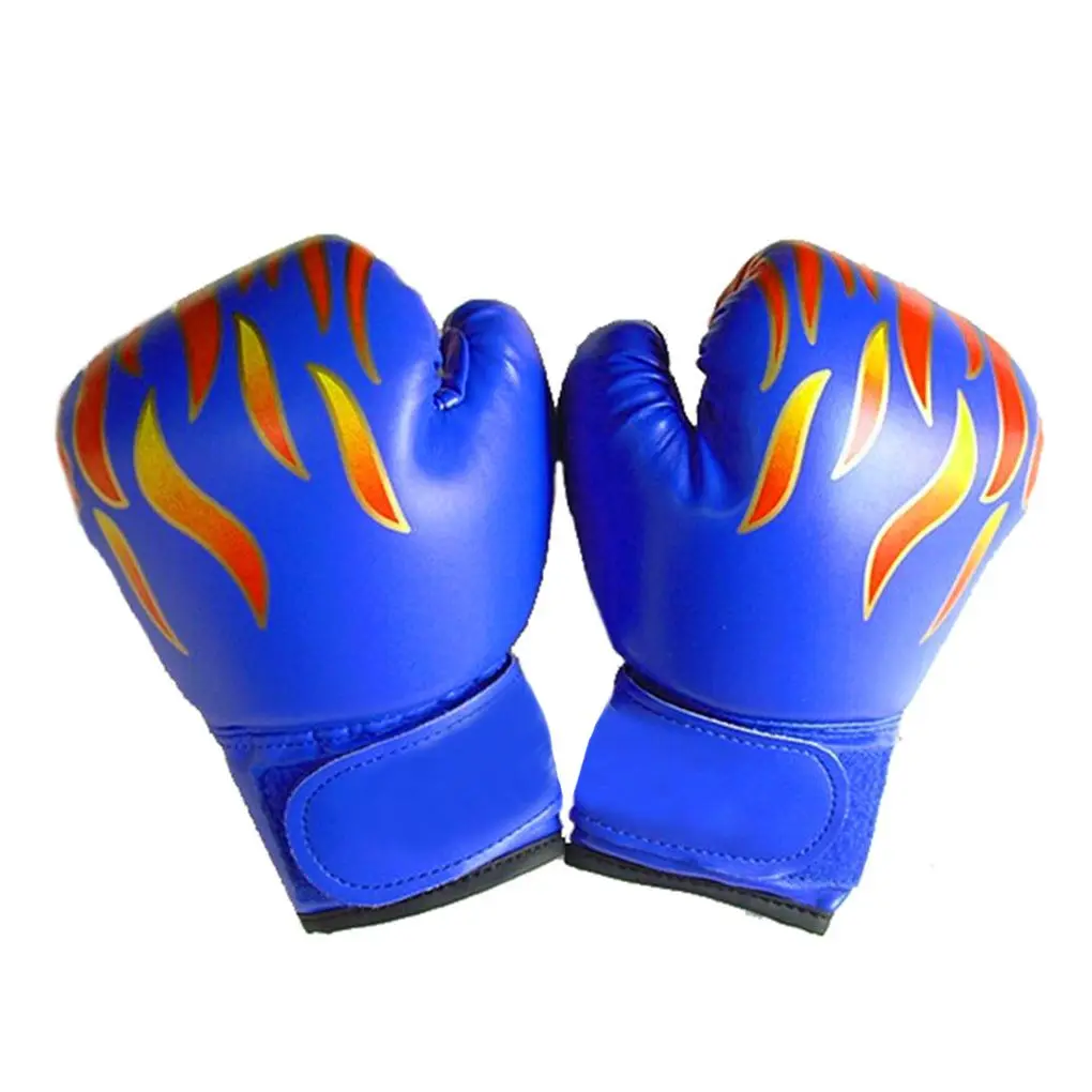 

1 Pair Children Boxing Gloves Kids PU Leather Flame Sanda Boxing Breathable PU Leather Flame Gloves Sanda Boxing Training Glove