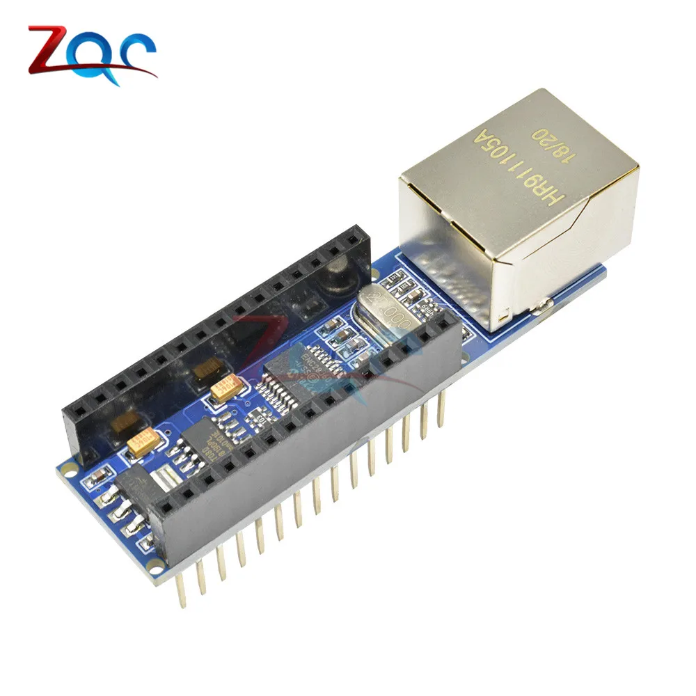 Nano V3 Ethernet щит ENC28J60 микрочип HR911105A Ethernet веб-сервер модуль платы для Arduino Nano 3,0