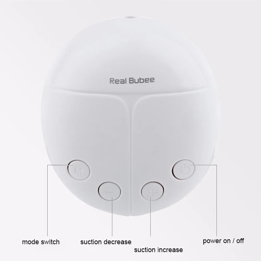 RealBubee Молокоотсос Мощный Умный USB Электрический без BPA Автоматический Массажный с