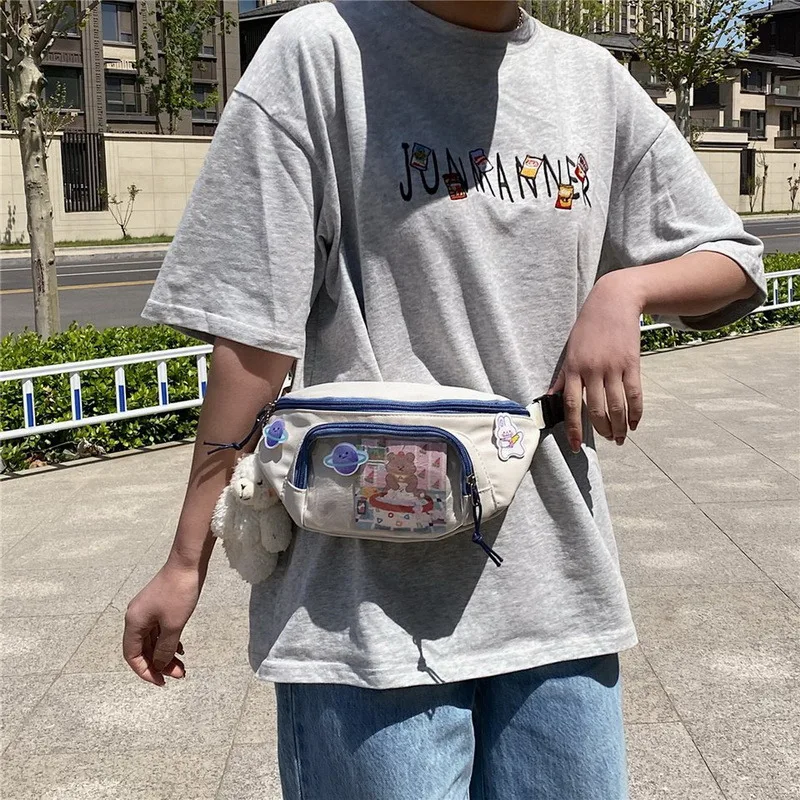 

Waist Bags For Women 2021 Leisure Solid Color Fanny Pack For Girls Cute Crossbody Chest Bag Belt Waist Packs Print Shoulder Bag