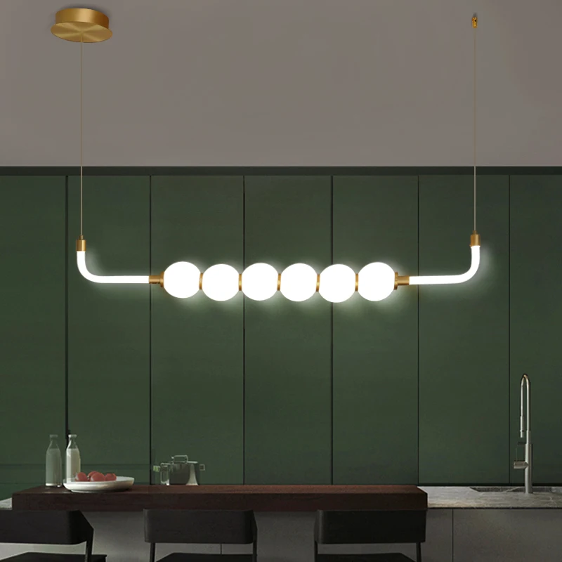 

Nordic Golden Lamp Indoor Hanging Pendant Light Modern Minimalist Fixture Lustre Simple Design Living Dining Room Bar Decoration