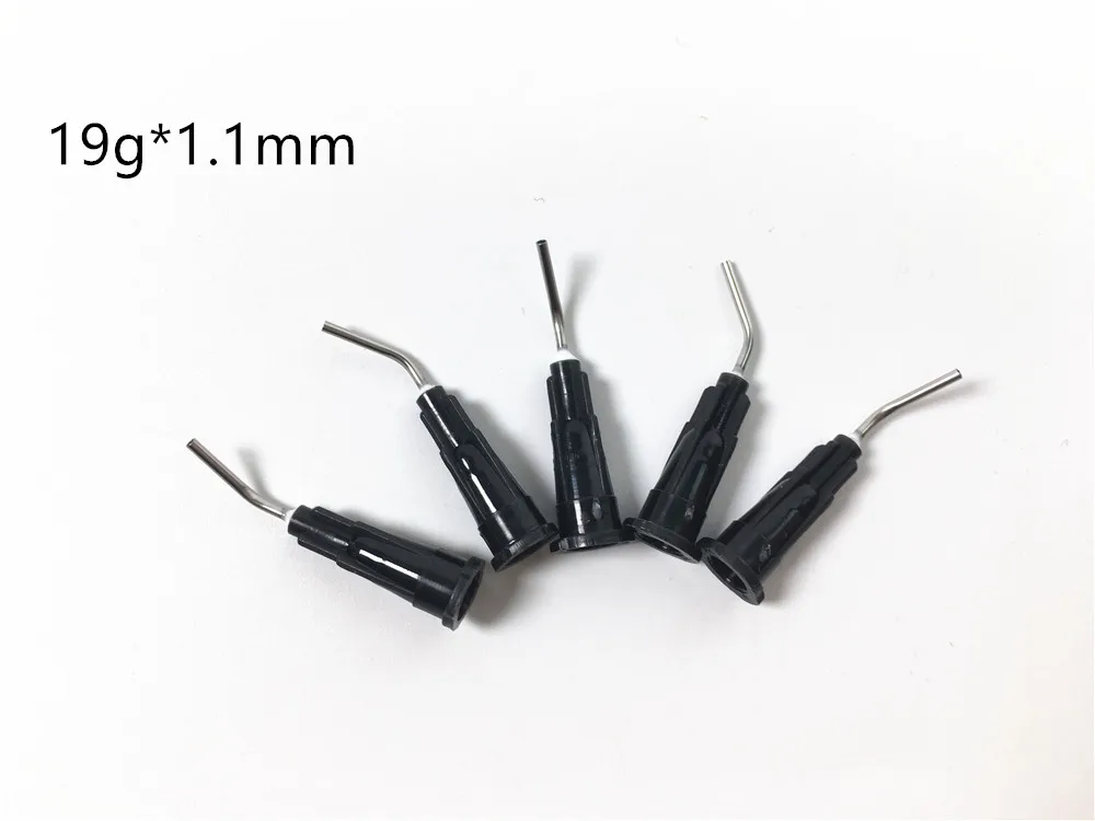 

200~5000Pis Dental Pre Bent Flow Dispensing Tips Flowable Needle Delivery Tip Etching Gel Irrigation Composite 19Gauge Black