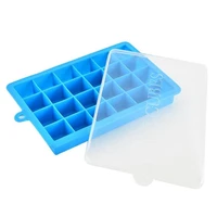4grid6grid18grid24grid ice cube tray mould ice cream silicone mold with lid home freezer maker square shape ice cube maker