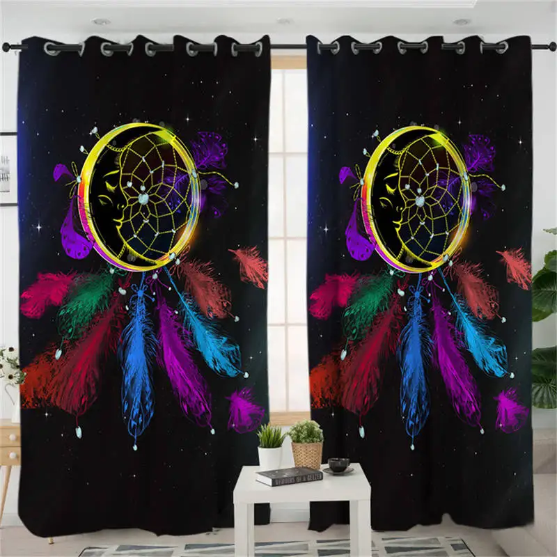 Постельные принадлежности Outlet Dreamcatcher занавески s для гостиной спальни красочные затемненные занавески оконные занавески домашний декор 1 шт - Цвет: 004 1 Piece