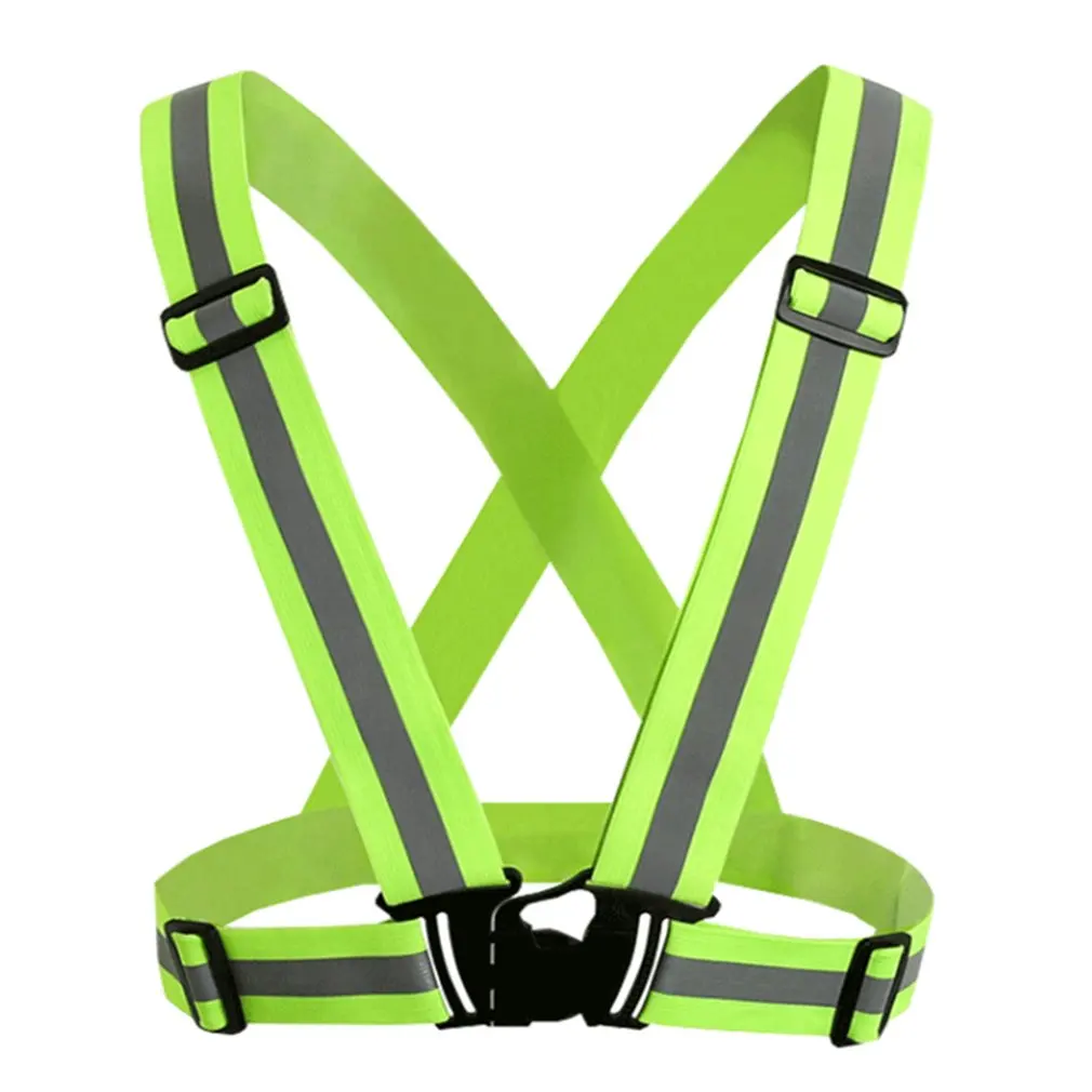 

Adjustable Safety Security High Visibility Reflective Vest Gear Elastic Stripes Jacket for Night Running Cycling DropShipping