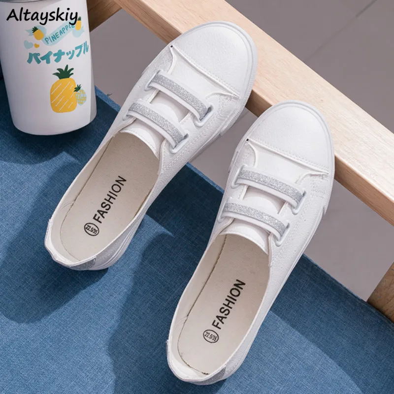 

Вулканизированная обувь; Женская летняя белая эластичная обувь на плоской подошве; Дышащая обувь для студентов; Модная элегантная Мягкая у...