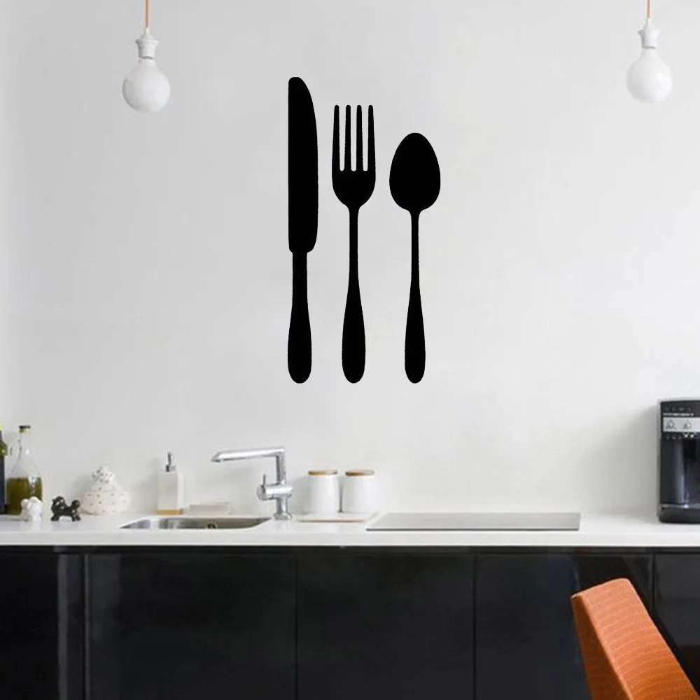 Столовые приборы Настенная Наклейка нож настенная декоративная вилка ложка