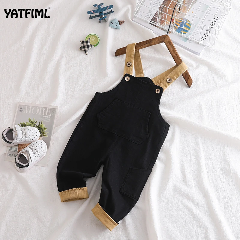 YATFIML/Модный трикотажный комбинезон для маленьких мальчиков и девочек, штаны, Мягкий комбинезон для малышей, подтяжки, яркие цвета, Комбинезоны для маленьких девочек и мальчиков
