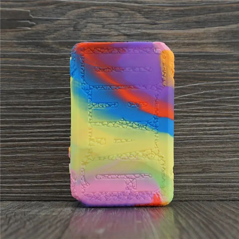Colorful 1 шт. Высококачественный красочный силиконовый чехол Противоскользящий силиконовый чехол Защитный чехол для кожи Voopoo DRAG 117W Box Mod - Цвет: Colorful