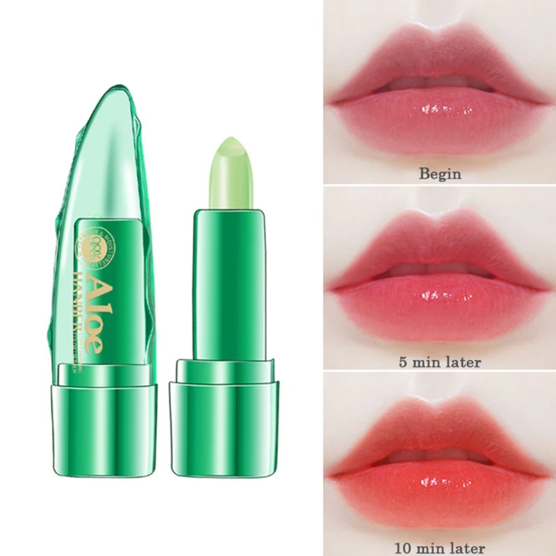 Увлажняющий бальзам для губ экстракт алоэ вера анти-сушка гладкие тонкие линии