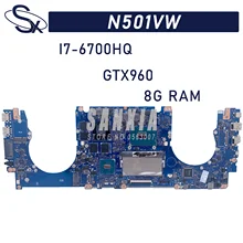 KEFU N501VW Laptop motherboard for ASUS N501V UX501VW G501VW original mainboard 8GB-RAM I7-6700HQ GTX960M  100% test OK