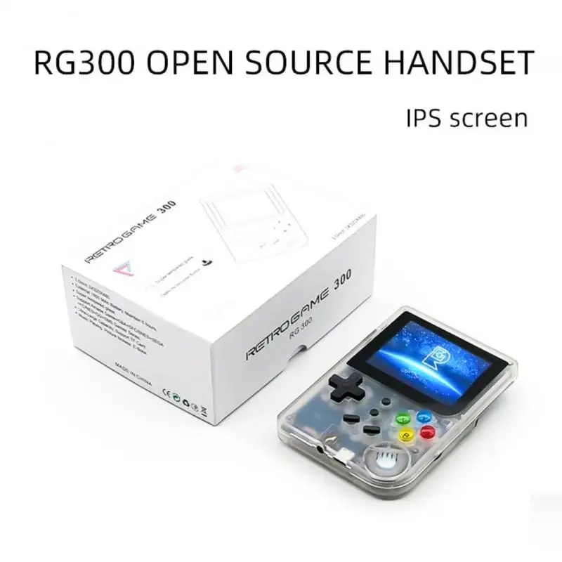 

Двойная система Linux Ретро видео игровая консоль 3,0 дюймов IPS экран Портативный Ручной игровой плеер RG300 16 ГБ TF 12000 классических игр