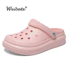 Женские сандалии на плоской резиновой подошве, пляжные сандалии из ЭВА, размеры 36-47, для лета, 2020