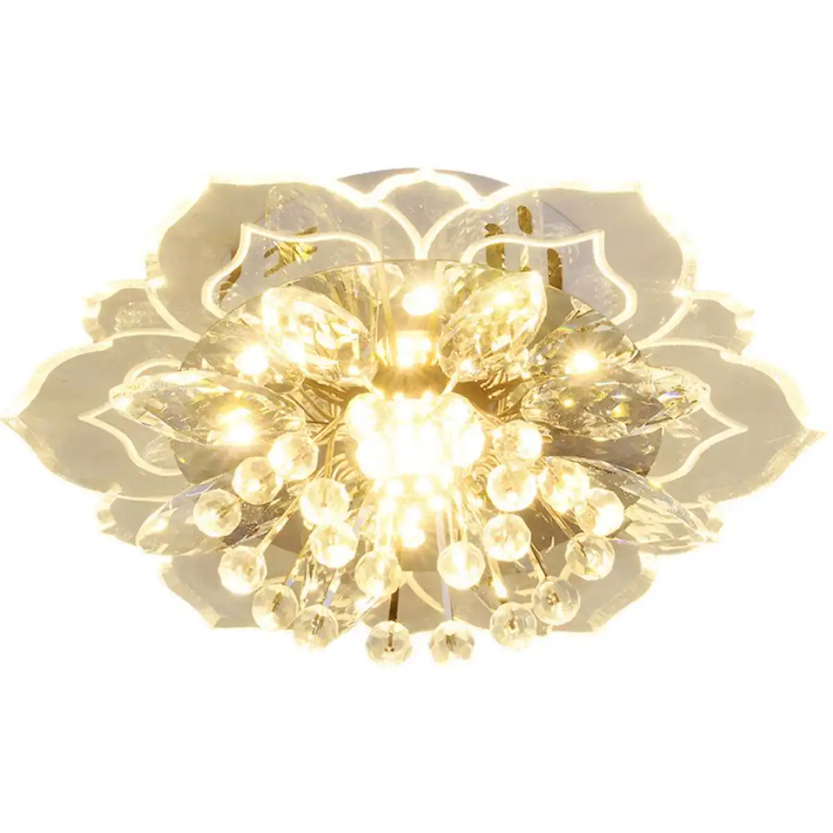 

NEW 9W Modern Crystal LED Chandelier Warm White LED Light LED Ceiling Lighting Fixture For Living Room Dining Room Bedroom