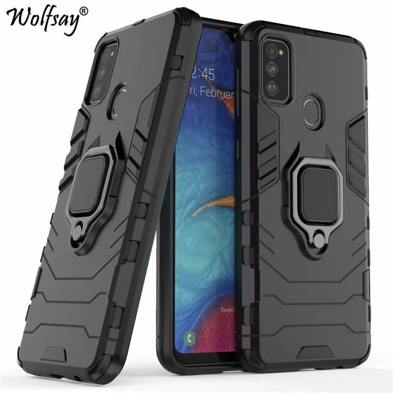 Чехол-накладка для Samsung Galaxy M30S противоударный с магнитной присоской и подставкой